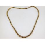 A 14ct gold diamond necklace with approx. 146 ston