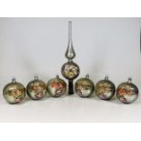 A set of period WW2 German Nazi Third Reich Christmas baubles