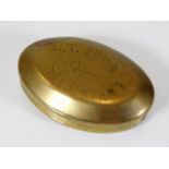 A 19thC. brass snuff box