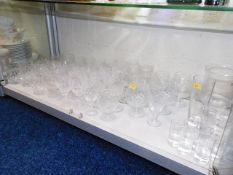 A quantity of cut glass crystal glass ware