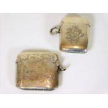 Two silver vesta cases