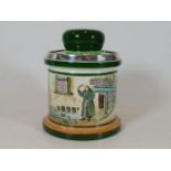 A Doulton Dickens character tobacco barrel signed
