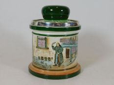 A Doulton Dickens character tobacco barrel signed