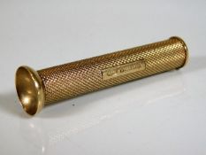 An antique 9ct gold two piece cigar piercer 15.1g