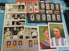 A quantity of pre war football cards & collectors