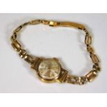 A ladies Tudor Royal Rolex wristwatch with 9ct gol