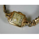 A 9ct gold cased ladies Tudor Rolex wristwatch