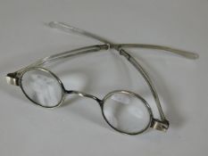 A George III silver mounted set of spectacles