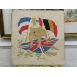 An early 20thC. wartime needlework picture