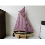 A large remote control Cornish lugger 46in long by
