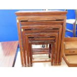 A nest of four Chinese rosewood tables