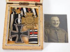 A German WW1 boxed medal group including Iron cros