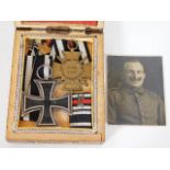 A German WW1 boxed medal group including Iron cros