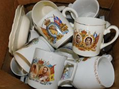 A boxed quantity of commemorative cups
