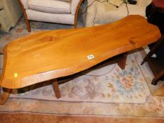 An elm retro naturalistic coffee table