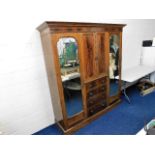 A large late Victorian gentleman's compactum wardr