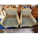 A good quality pair of wicker & cane conservatory