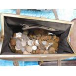 A bag of mixed coinage