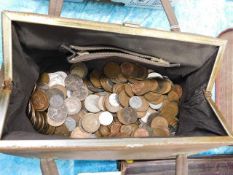 A bag of mixed coinage