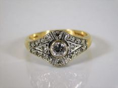 An 18ct white gold art deco style diamond ring 5.4