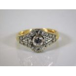 An 18ct white gold art deco style diamond ring 5.4