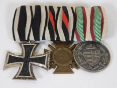 A German WW1 three place medal group including iro