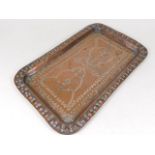 A 19thC. Asian copper tray