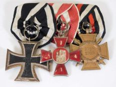 A German WW1 two place medal group including Iron