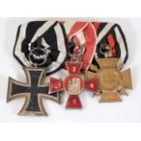 A German WW1 two place medal group including Iron