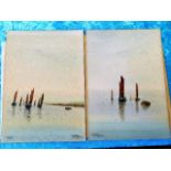 A pair of unframed Chester Silverlock watercolours