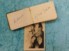 A small autograph album including Gracie Fields &