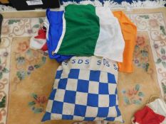 A Military Special Duty Service SDS bag containing 27 flags