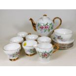 A 15 piece floral Shelley tea set