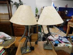 Two decorative lamps