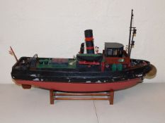 A remote control tugboat Maria 30in long by 14in h