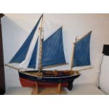 A large remote control Cornish lugger 55in long by