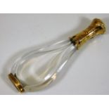 A French 19thC. scent bottle with 18ct gold fittin