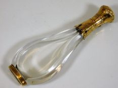 A French 19thC. scent bottle with 18ct gold fittin