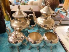 A substantial five piece silver plated tea & coffe