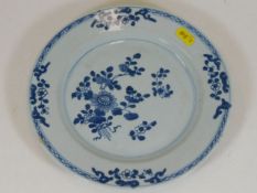 A 19thC. Chinese blue & white pate 9in diameter