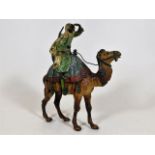 A 19thC. cold painted Vienna bronze of arab rider