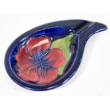 A Moorcroft pen rest/trinket dish 6in long