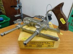A Stanley No.50 plane & a boxed Chesterman tape