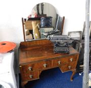 A mid 20thC. dressing table & mirror