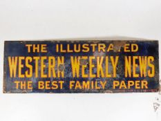The Illustrated Western Weekly News enamel sign 20