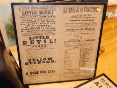 A 19thC. framed theatre poster