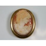A large 9ct cameo mounted with 9ct gold 20.8g