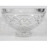 A footed Waterford crystal bowl with fluted rim 5i