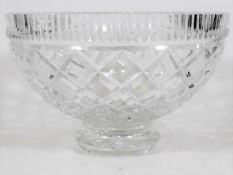 A footed Waterford crystal bowl with fluted rim 5i