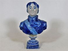 A continental ceramic bust of Nelson, possibly Fre
